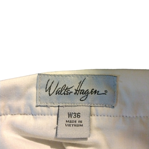 Walter Hagen Blue/Beige Stripped Comfort Golf Shorts Clasp Zipper Closure Sz36 - Picture 2 of 10